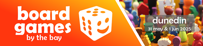 Board Games By The Bay - Dunedin, May/Jun 2025 logo